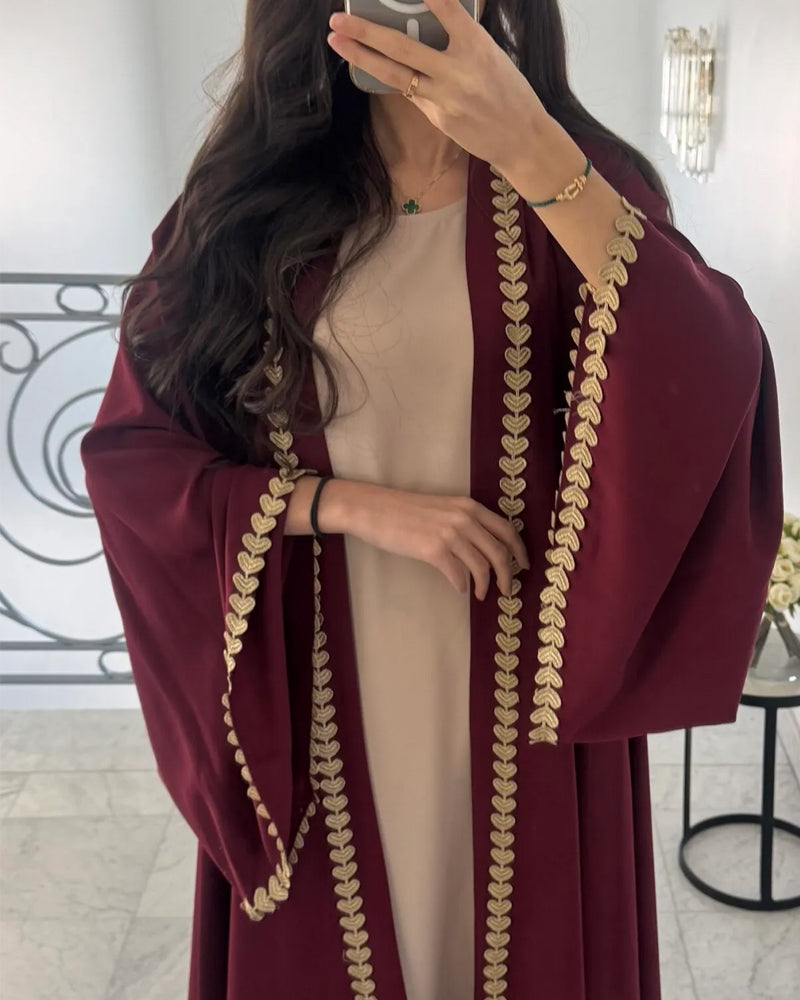 Elegant Dress & Love Robe Cardigan Two-Piece Set