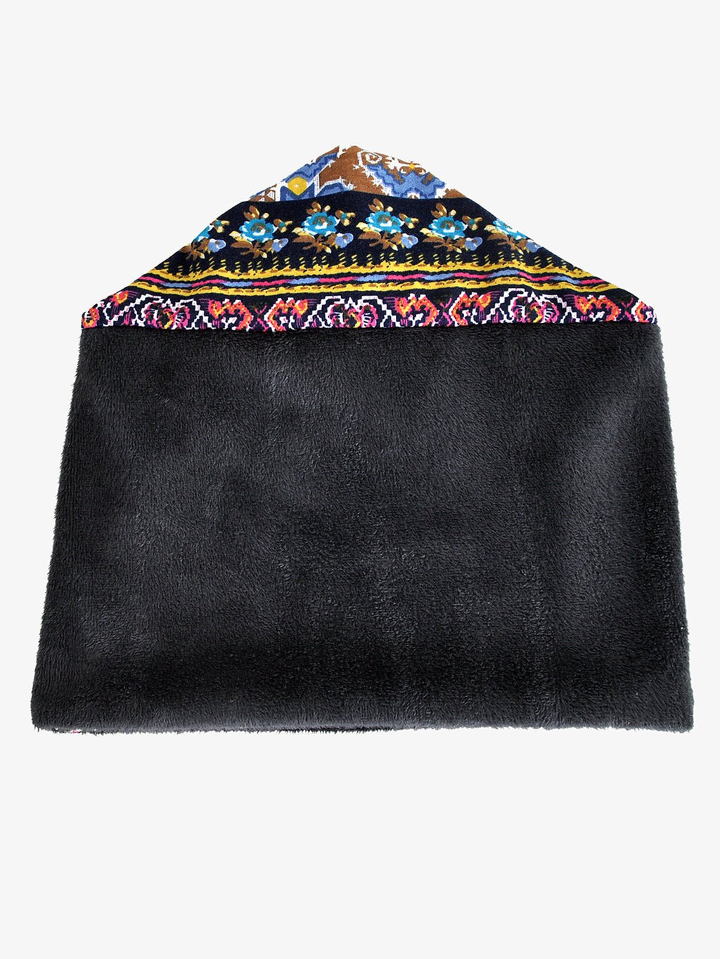 Retro Tribal Printed Fleece Dual Use Scarf Beanie Hat