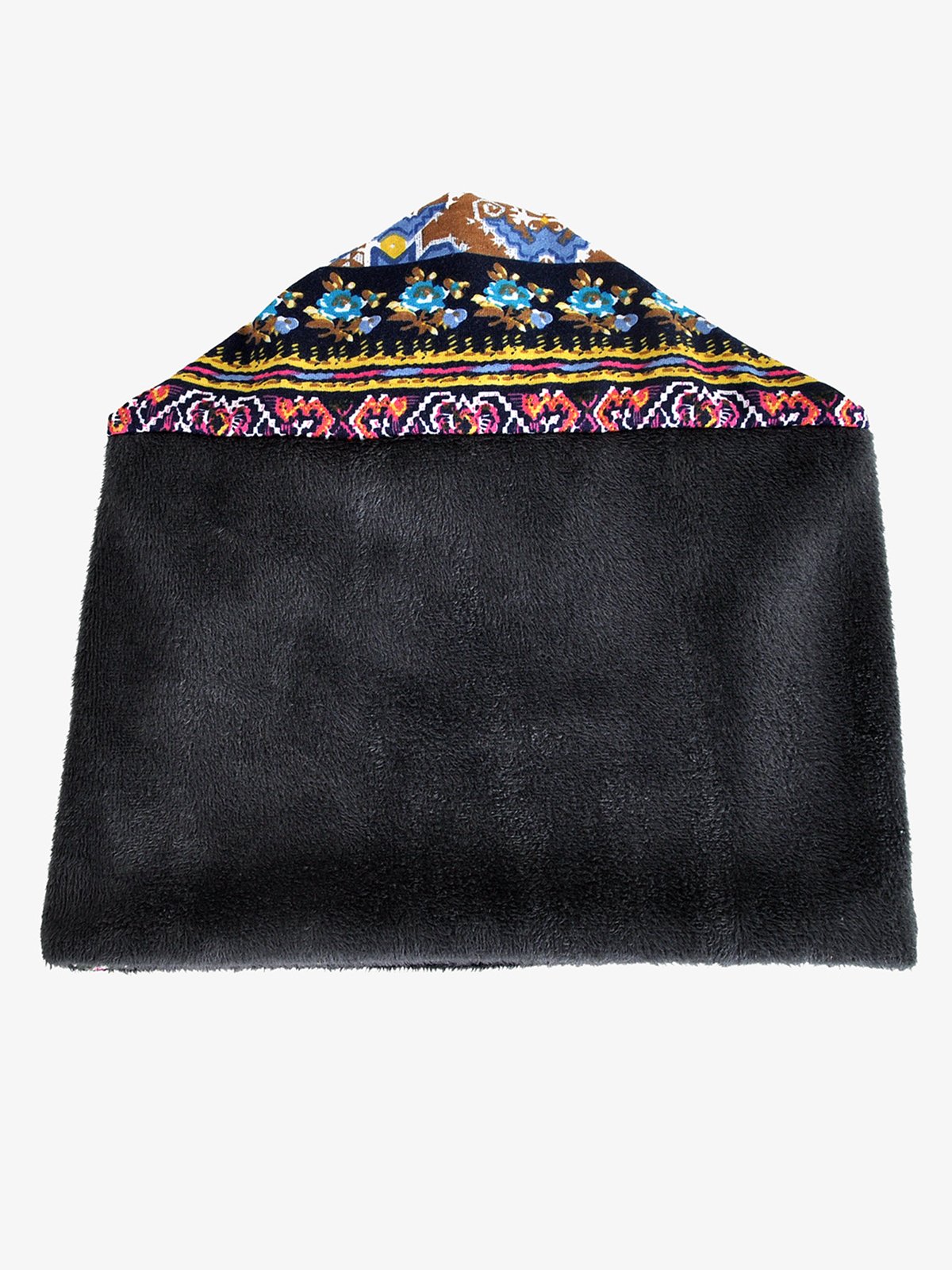 Retro Tribal Printed Fleece Dual Use Scarf Beanie Hat