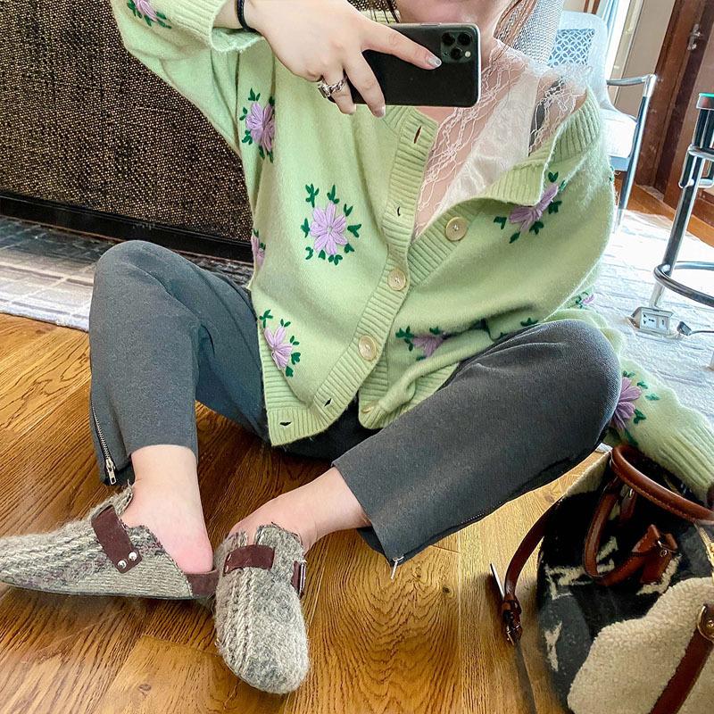 Sweet Daisy Pattern Casual Cardigan