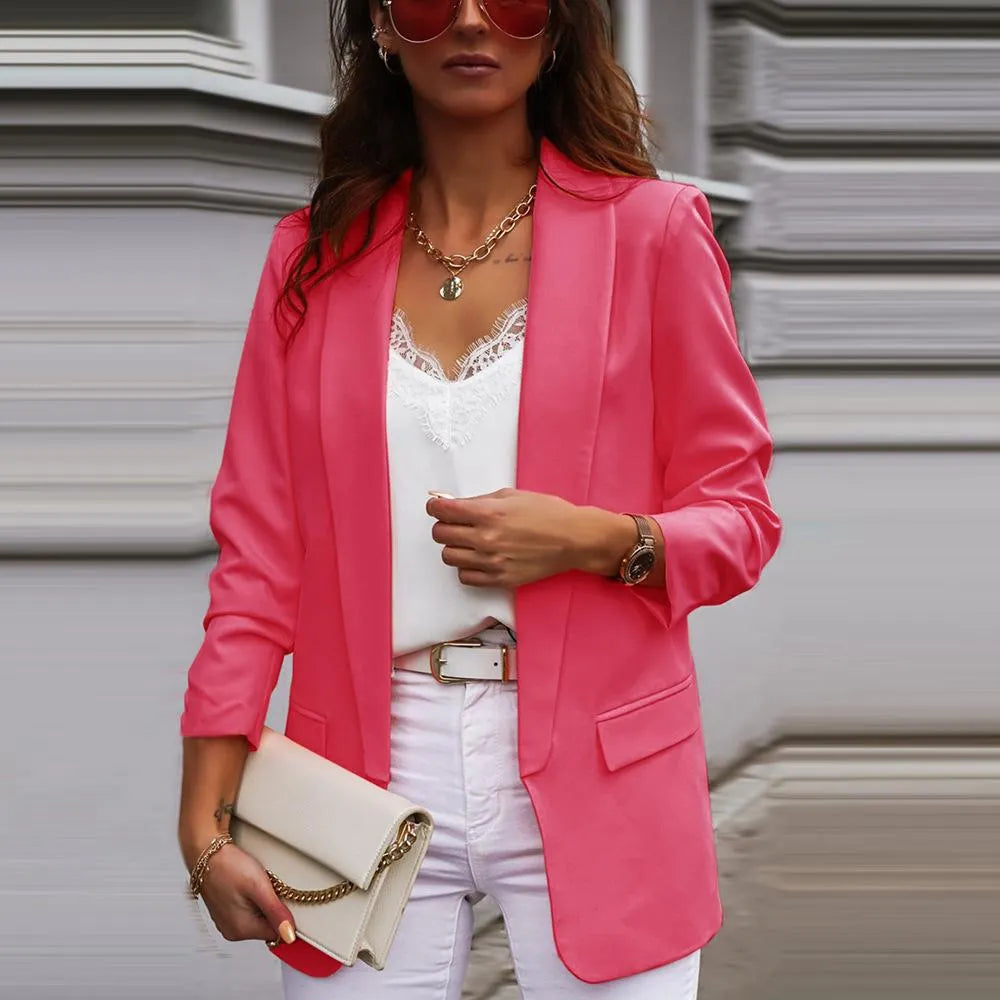 Casual Solid Color Slim Coats
