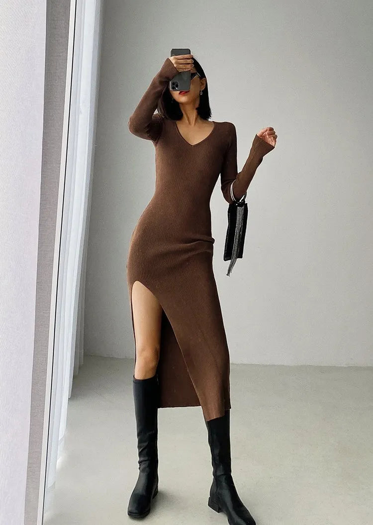 Casual Slim-Fit Kintted Dress