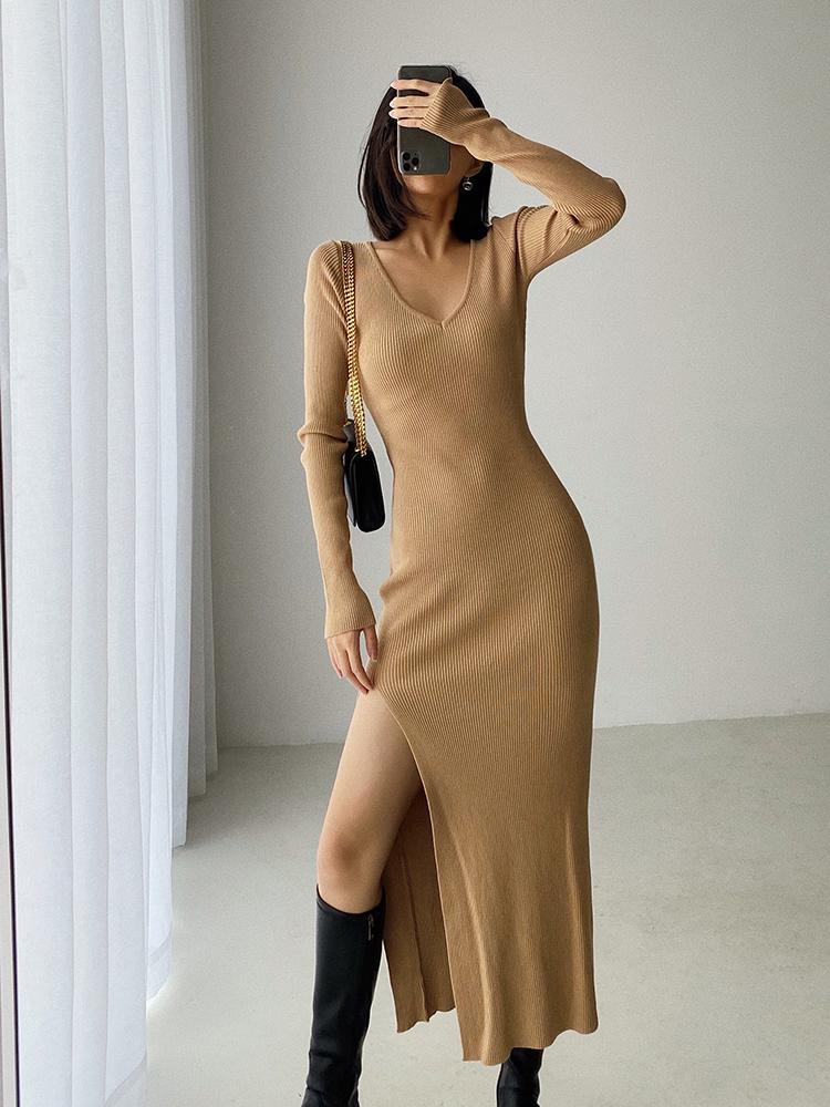 Casual Slim-Fit Kintted Dress