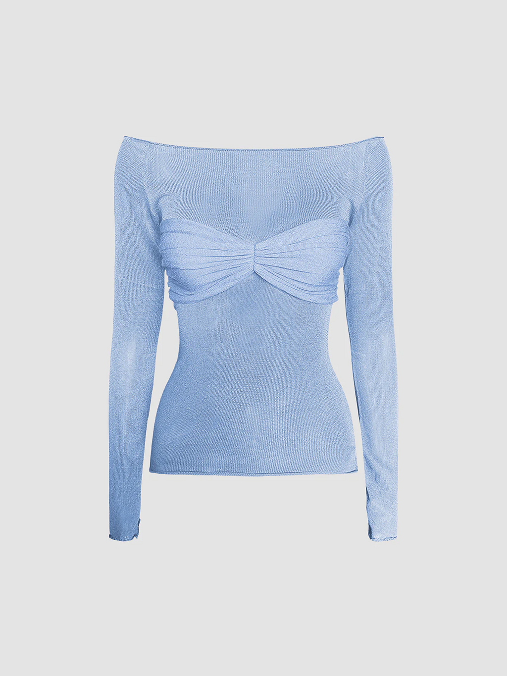 Nostalgia Off-Shoulder Mesh Long Sleeve Sweater