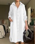 Casual Long Sleeve Shirt Dress