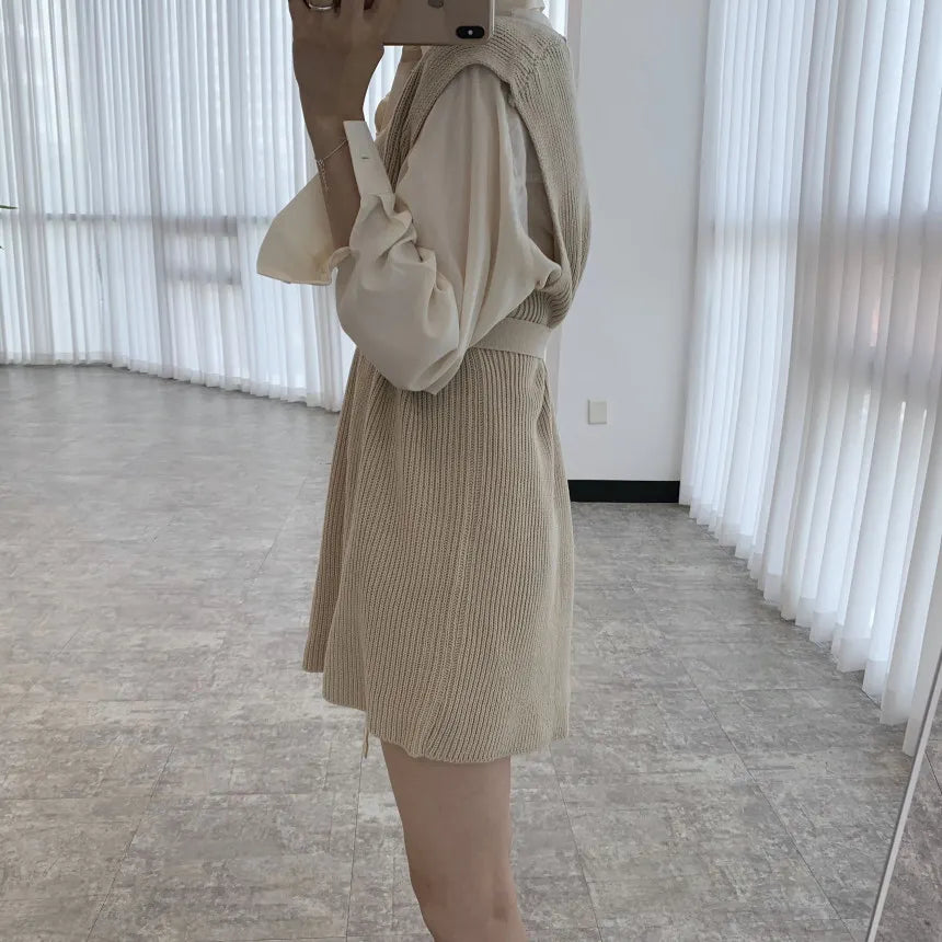 Chic V-Neck Knitted Loose Wool Vest