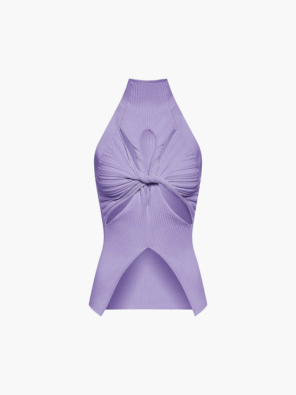 Twist Cutout Mockneck Rib Top