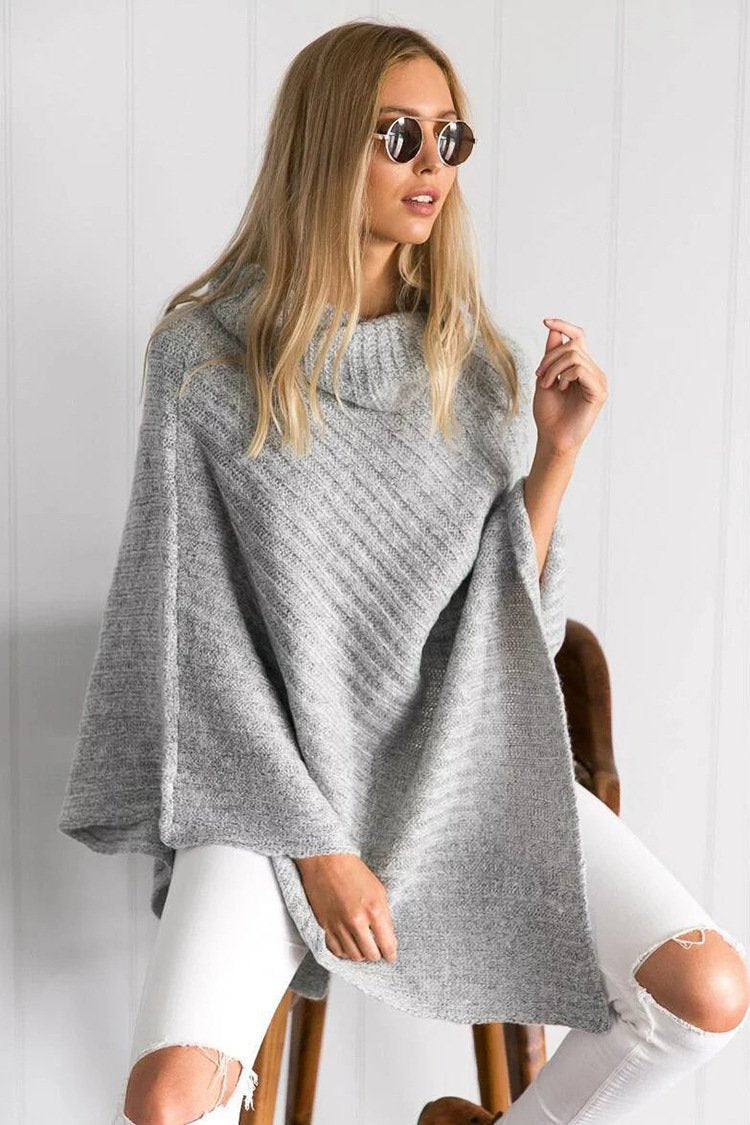 All-Matched High Neck Cloak Sweater