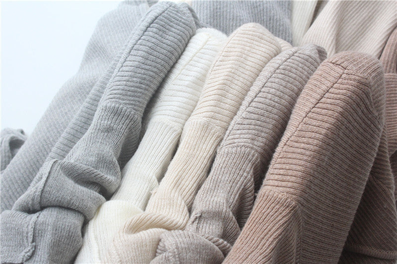 Criss Cross Turtleneck Long Sleeve Knit Top
