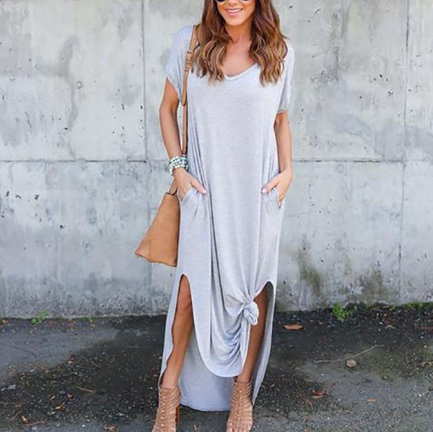 Casual Side Split Kintted Dress