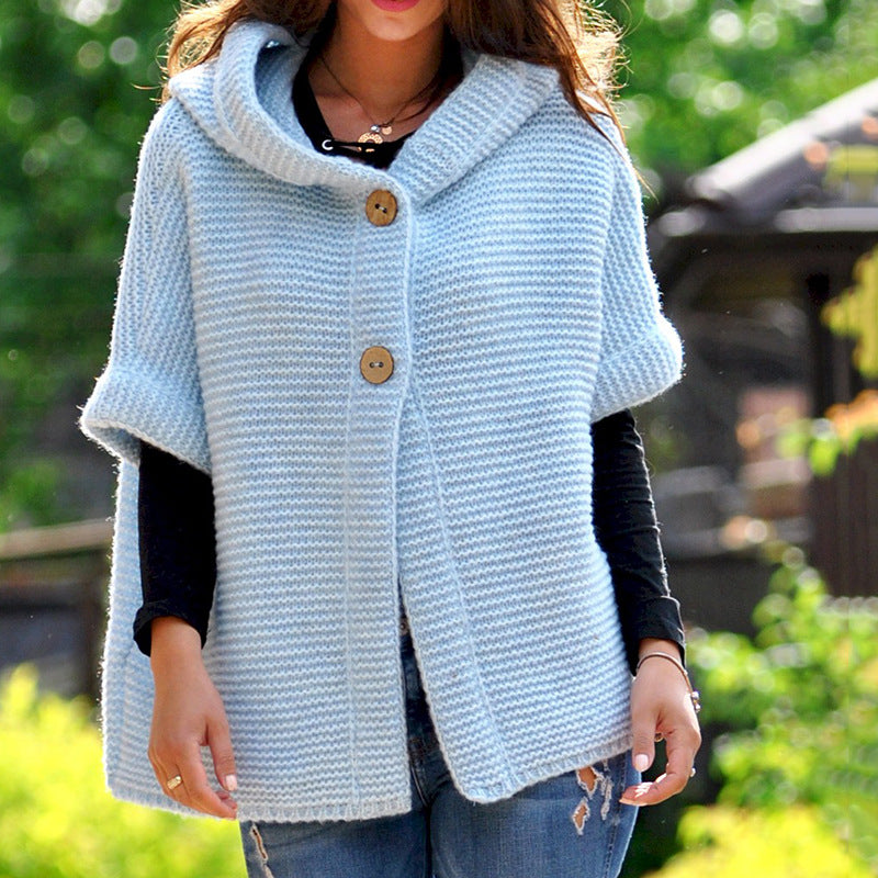 Loose Knit Hooded Cardigans For Women
