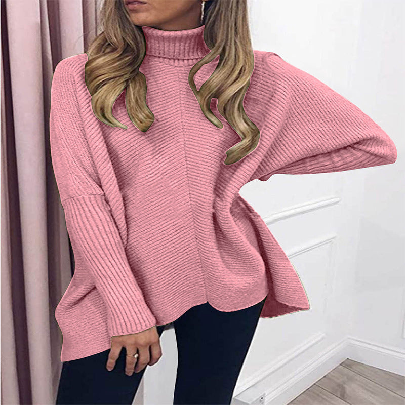 Women'S Half-High Collar Mid-Length Sweater