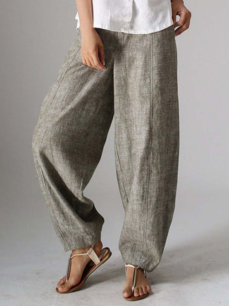 Casual Loose Cotton Line Comfy Pants