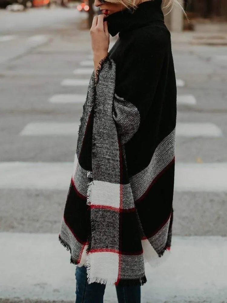 High Neck Straps Middle Length Women Cape