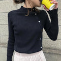 Half turtleneck slim fit knitted sweater
