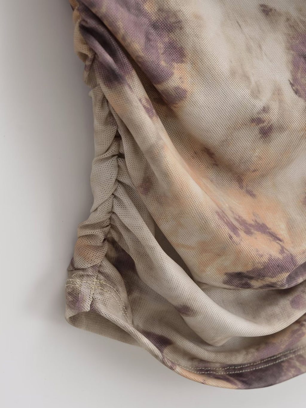 Sophisticated Tie-dye Pleated Shirt