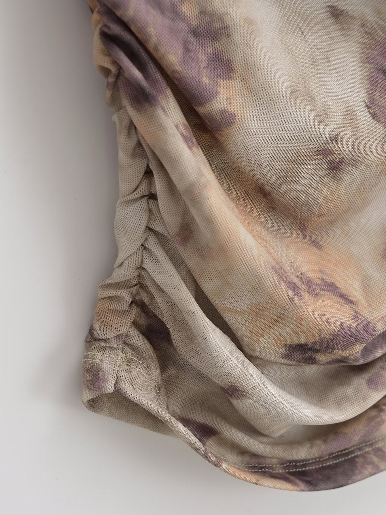 Sophisticated Tie-dye Pleated Shirt