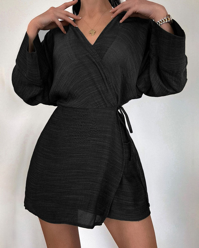 Vacation V-Neck Bikini Blouse