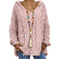 Women's Solid Color Hooded Sweater