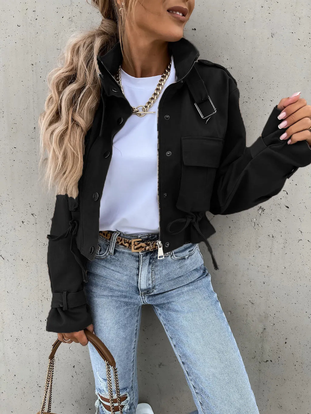 Stylish Cropped Jacket Tops
