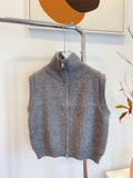 Two Way Zip Mockneck Sweater Vest