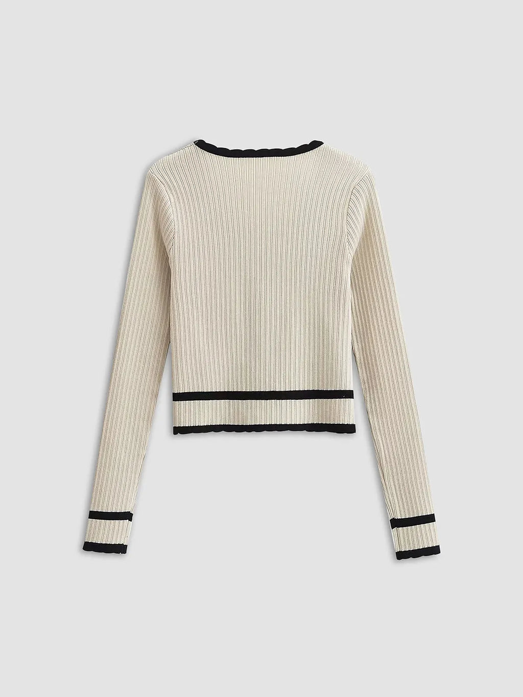 Retro Contrast Cardigan