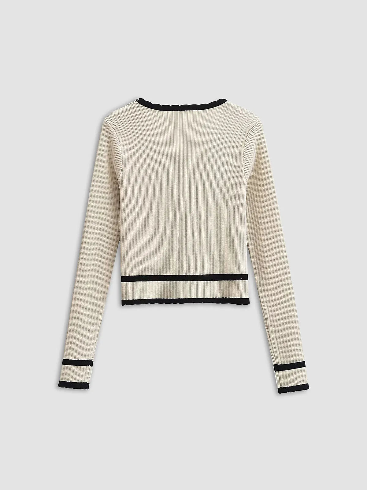Retro Contrast Cardigan