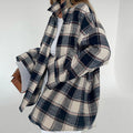 Simple Loose Plaid Shirt
