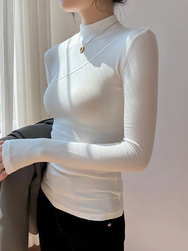 Vanilla Mockneck Long Sleeve Top