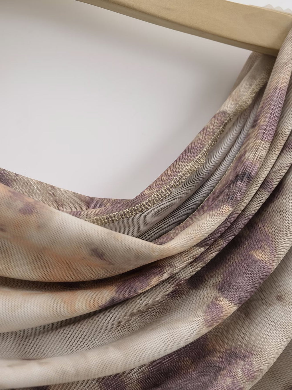 Sophisticated Tie-dye Pleated Shirt