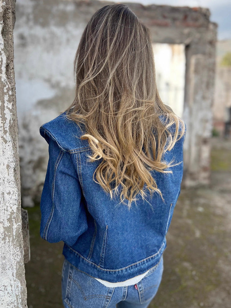 Denim Long Sleeve Jacket Coat