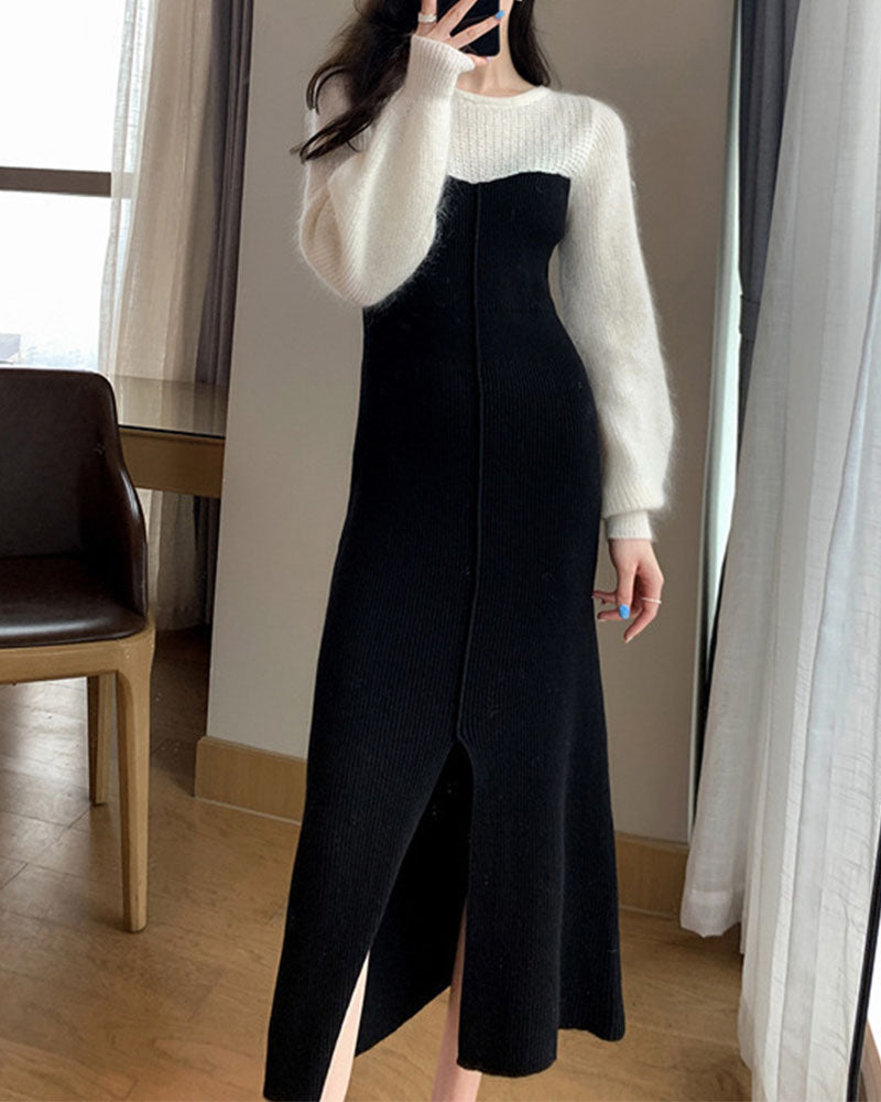 Temperament black French retro Hepburn dress