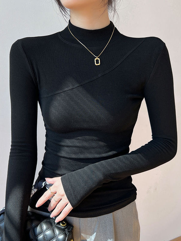 Vanilla Mockneck Long Sleeve Top