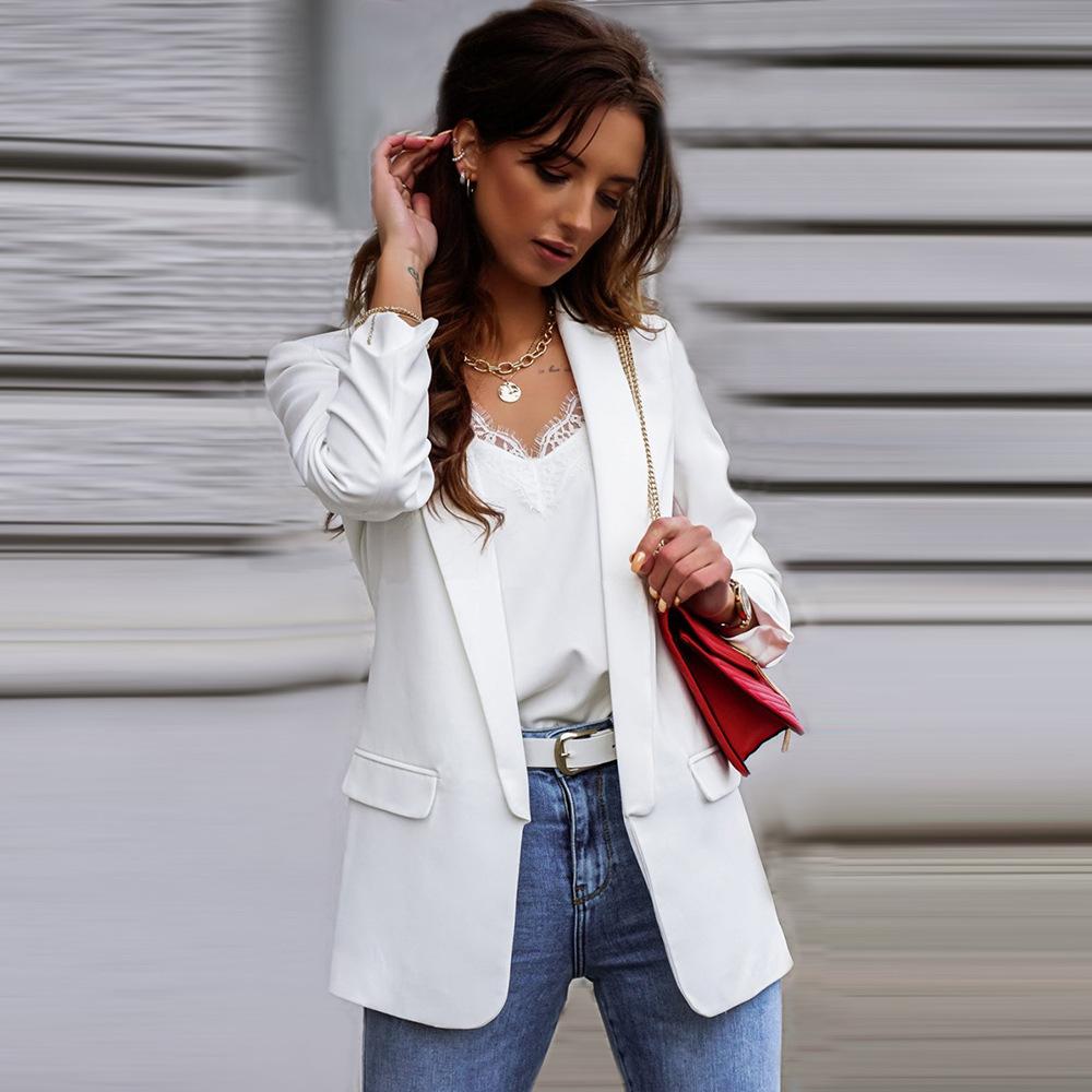 Casual Solid Color Slim Coats
