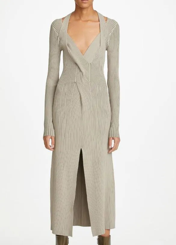 Stylish Irregularity Design Sweater Dress