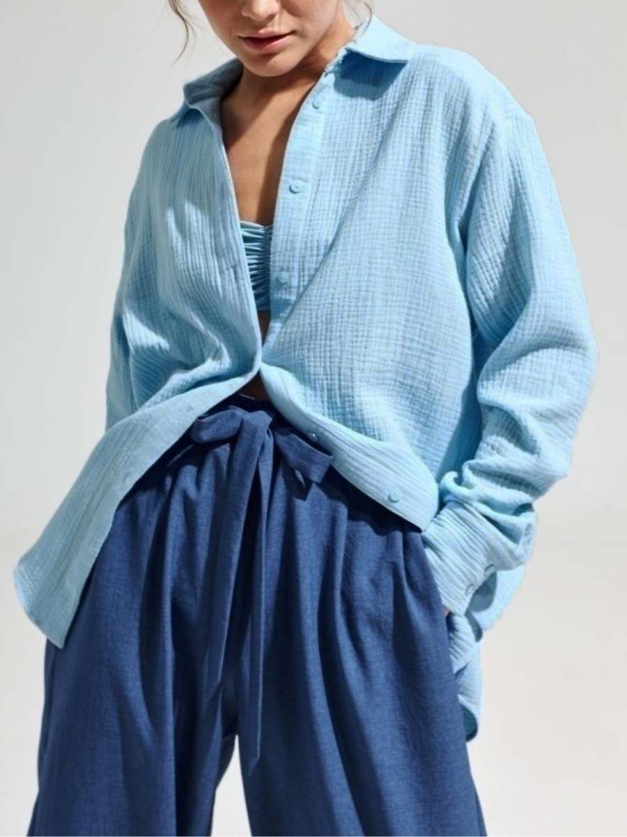 Women’s Leisure Vacation Style Cotton Shirt