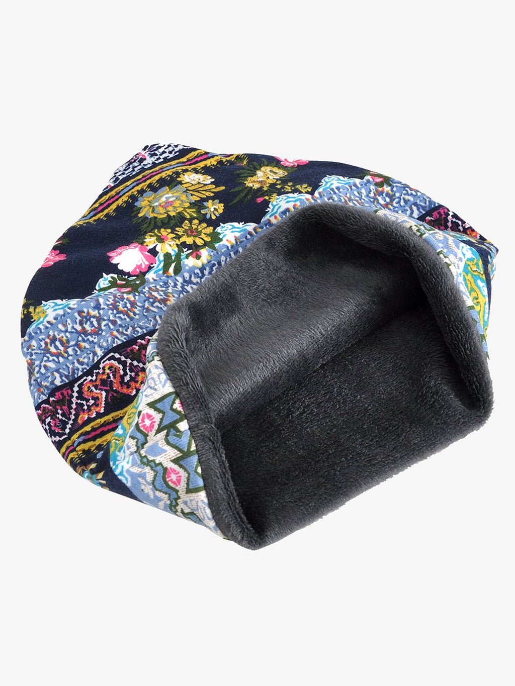 Retro Tribal Printed Fleece Dual Use Scarf Beanie Hat