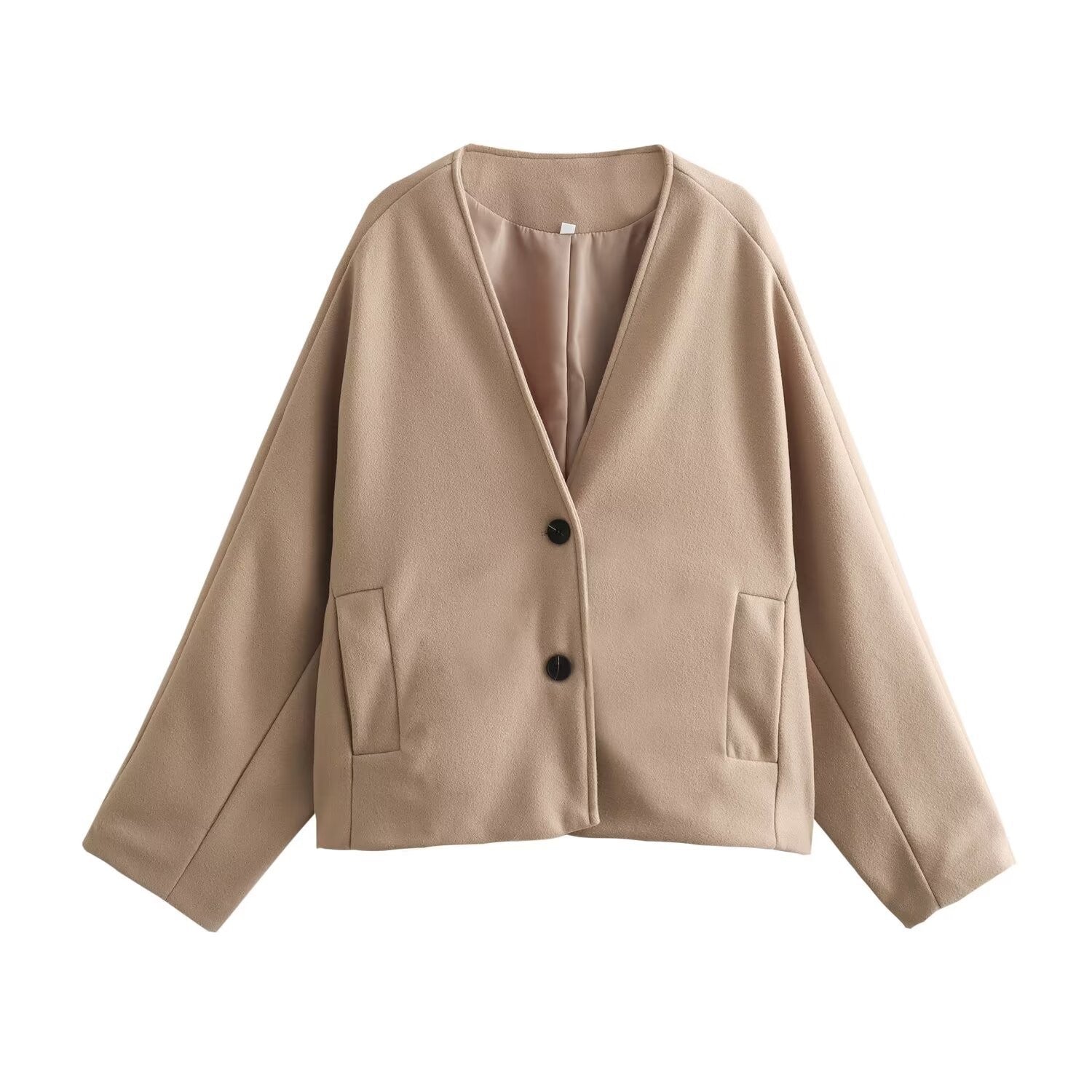 Stylish Wool Kimono Pocket Top