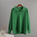 Casual Polo Collar Knitted Sweater