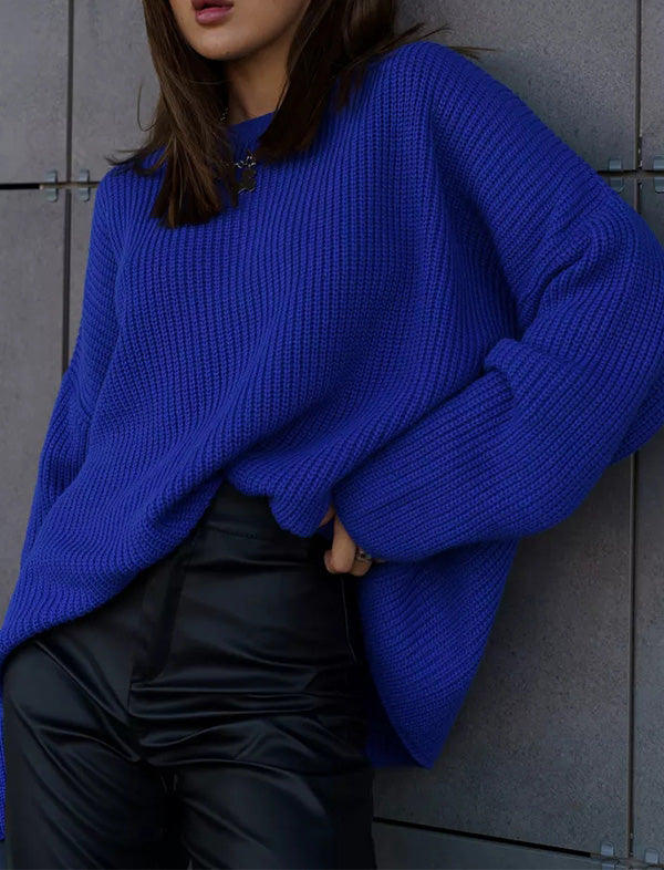 Casual Solid Color Loose Warm Sweater