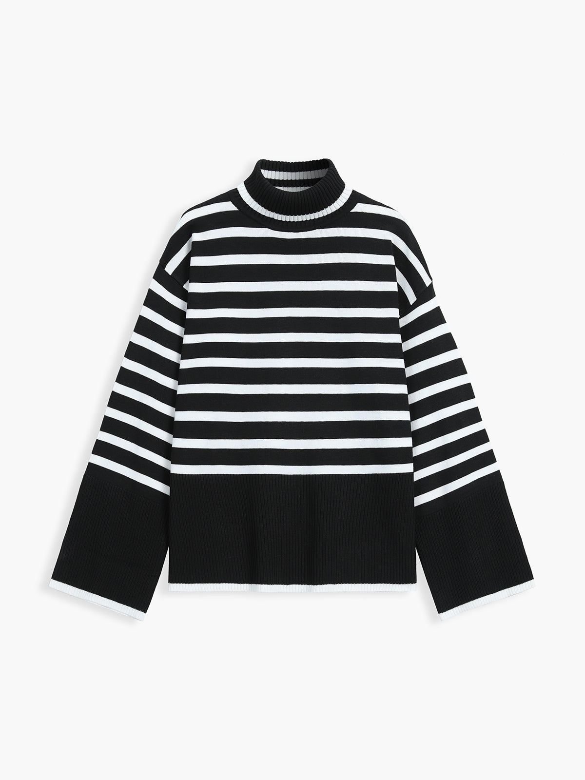 Parisian Stripe Mockneck Sweater