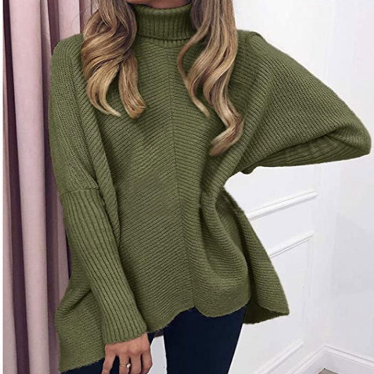 Women'S Half-High Collar Mid-Length Sweater