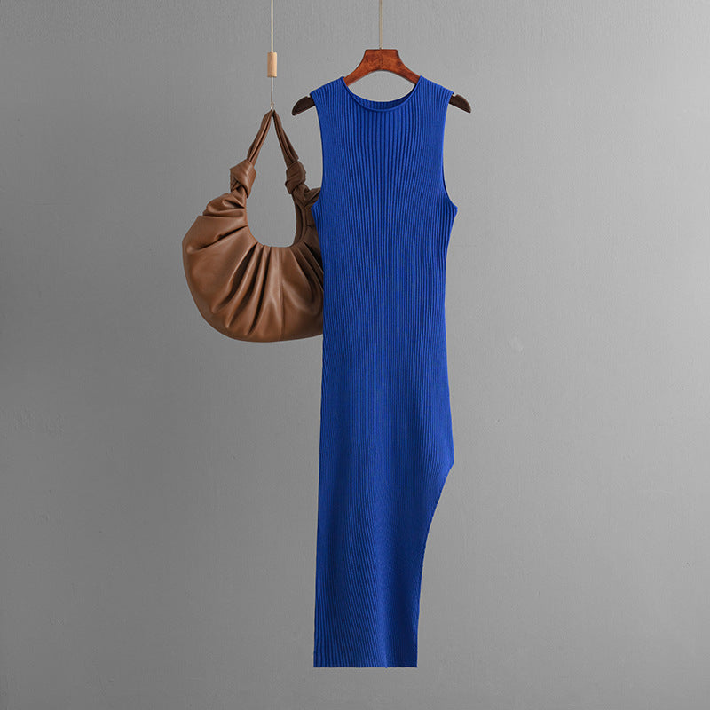 Stylish Irregular Slim Fit Temperament Vest Dress