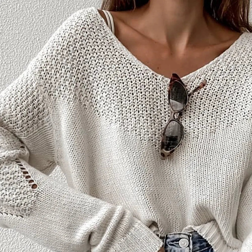 Casual  Round Neck Jacquard Top