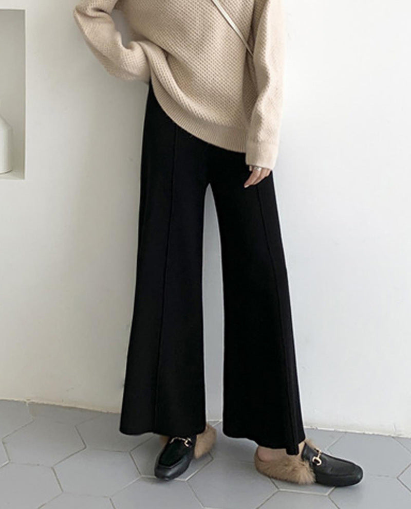 Autumn and winter loose knitted pants