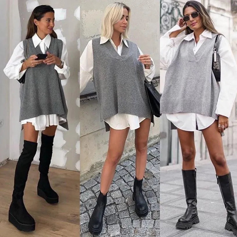 V-Neck All-Match Sweater Vest