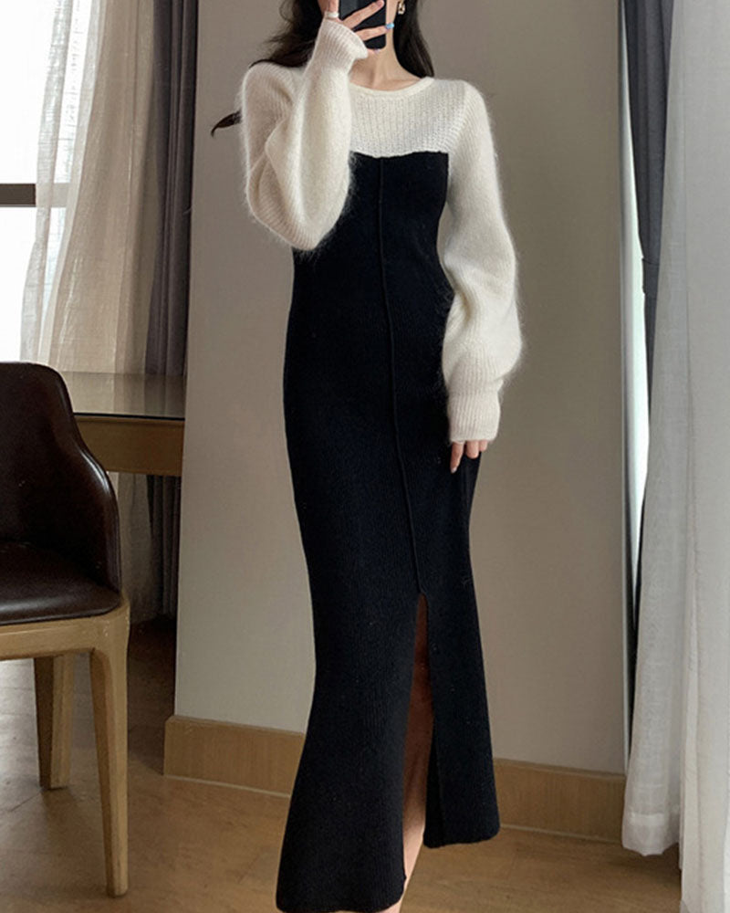 Temperament black French retro Hepburn dress