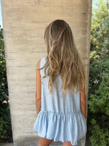 Solid Button-Up Skirt Shirt
