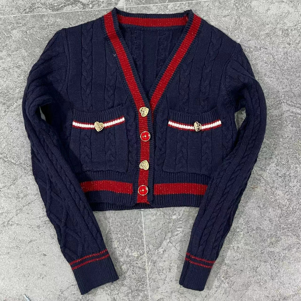 Vintage French Style Sweater Women's Jacket