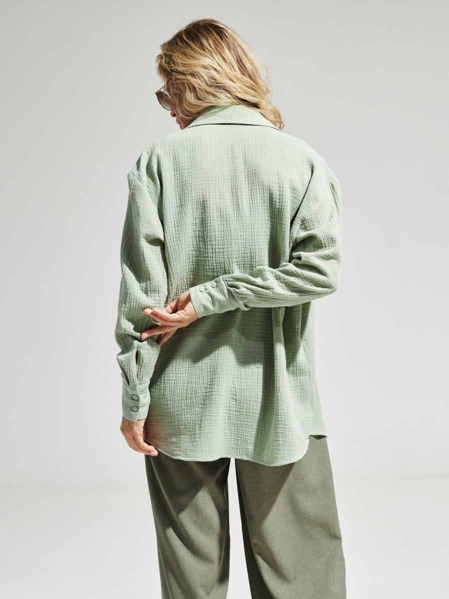 Women’s Leisure Vacation Style Cotton Shirt